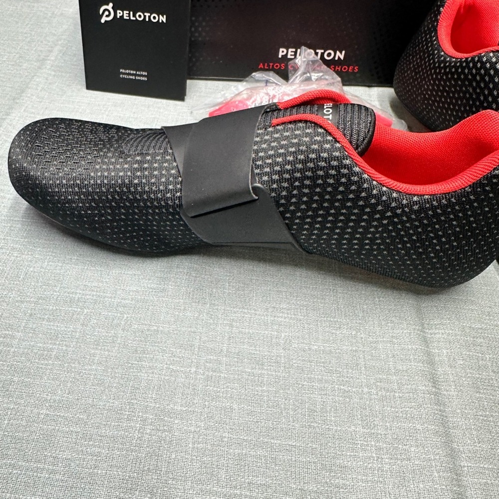 Peloton Altos Cycling Shoes Black Red Men 10 Women 11.5 BS03-01UB-100 Cleats - Picture 7 of 15